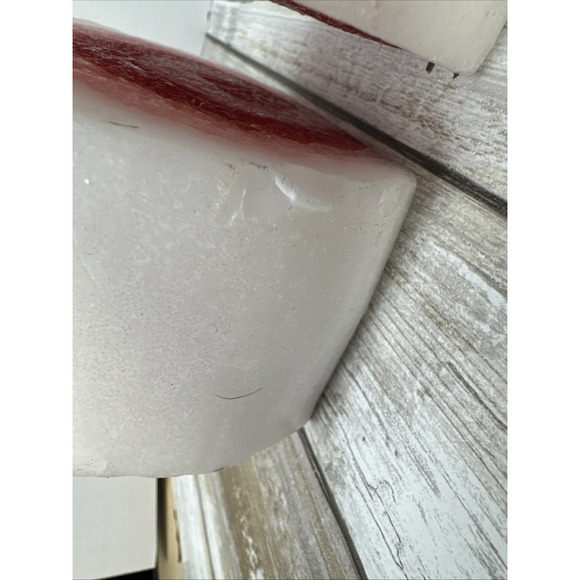 2Threshold Candle Figural Christmas Peppermint Candy Rolls Winter Glitter Dusted - Picture 4 of 12